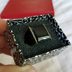 925 silver and onyx stoned men's ring