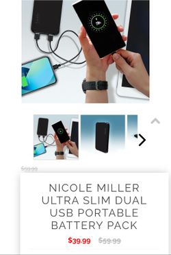 Nichole Miller Dual USB Battery Bank