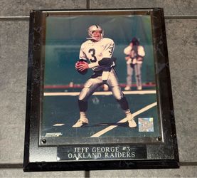 Vintage Raiders Jeff George Plaque/Sign
