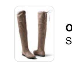 Brand New Over-The-Knee Stretch Boots - Taupe Size: 7.5
