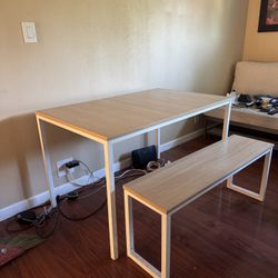 Table With Two Bench Seating 
