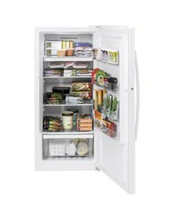 GE Stand up white freezer in very good working condition