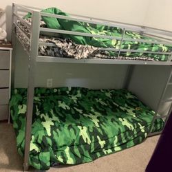 Grey Metal Bunkbed 