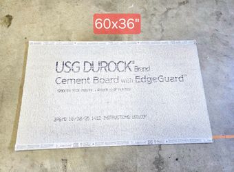 USG Durock Cement Board with EdgeGuard 60x36x1/4”