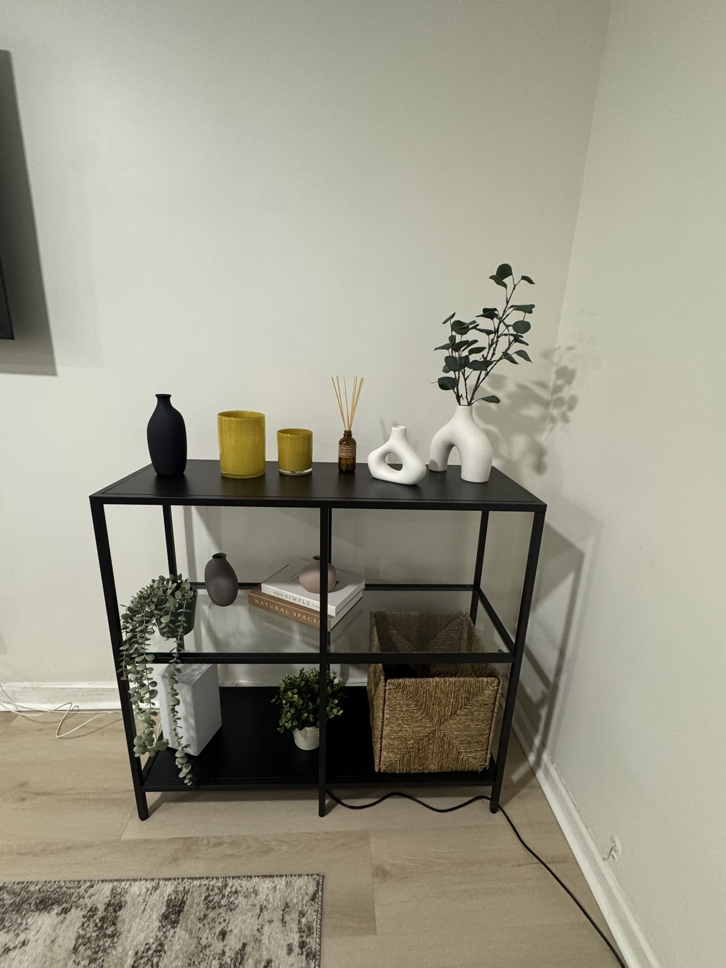 IKEA Vittsjo Shelf Unit – Black-Brown with Glass Shelves