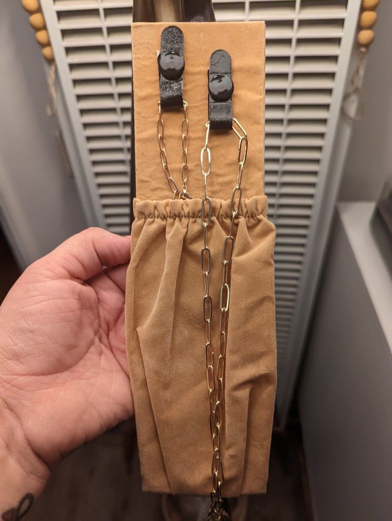 Vintage Suede Necklace Holder For Travel Or Organizing (5 Available)