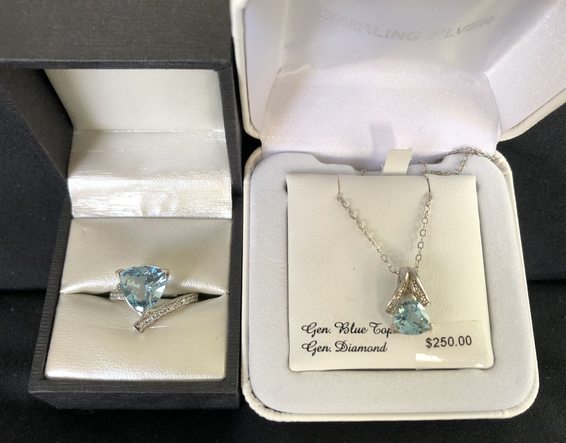 Brand New Jewelry Set - Blue Ring & Necklace