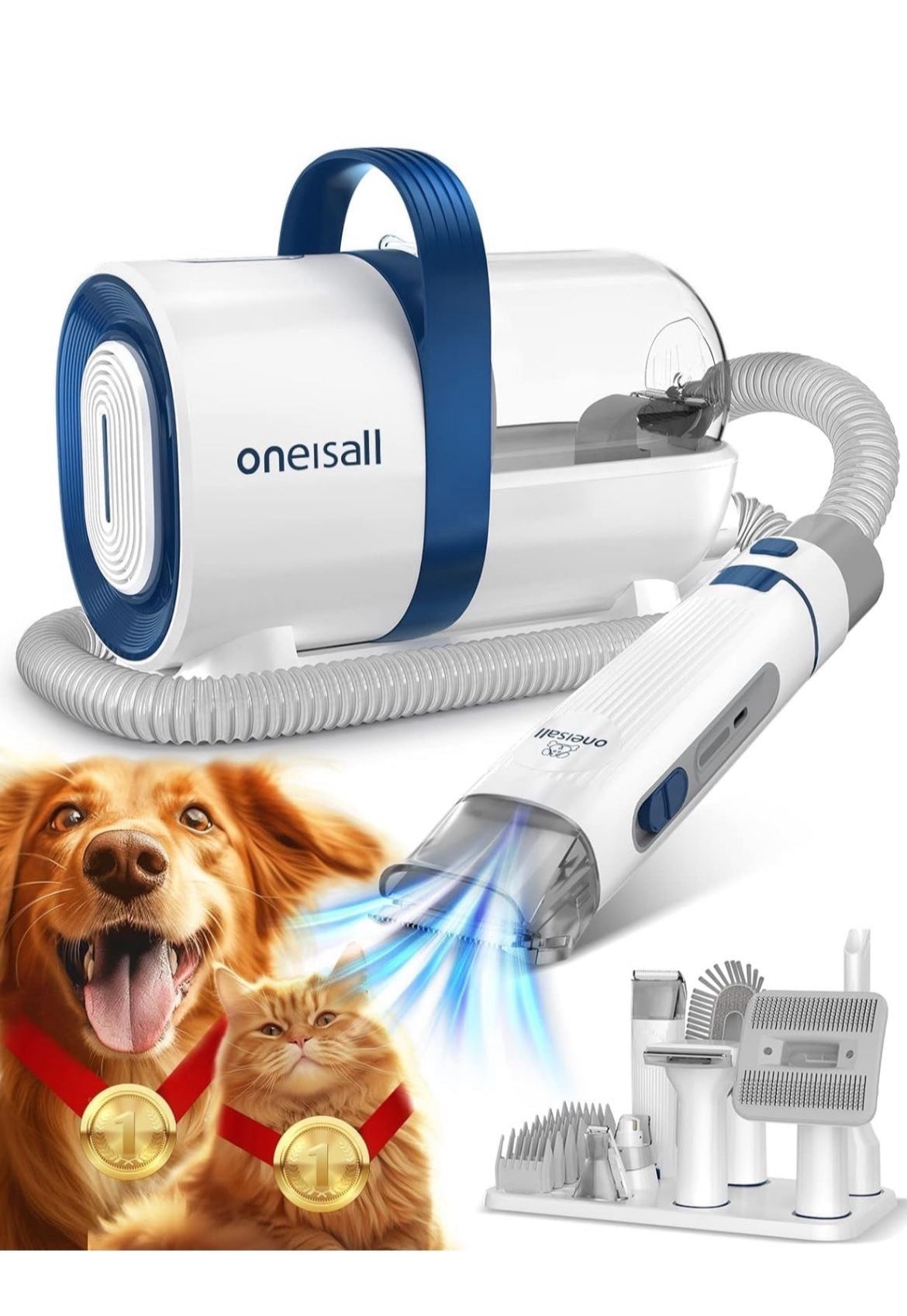 Dog Hair Vacuum & Dog Grooming Kit,