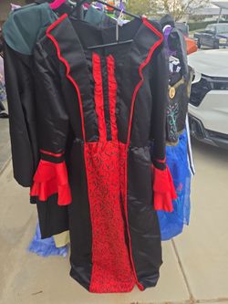 New black black and red Victorian dress women size large  Halloween