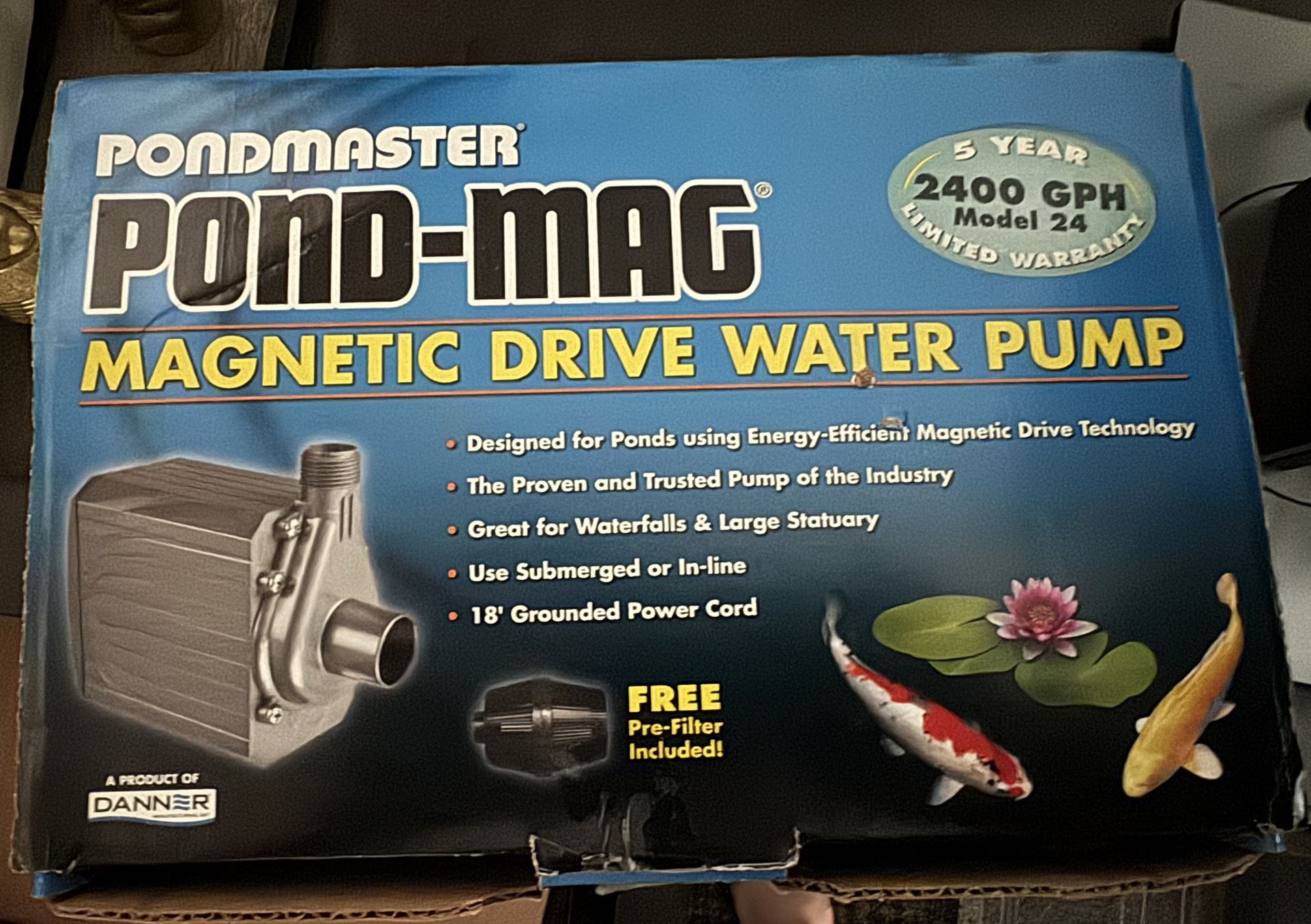 Pondmaster Magnetic Drive Water Pump 2400GPH (NEW)