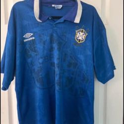 Brazil 90’s Blue Umbro Jersey Retro