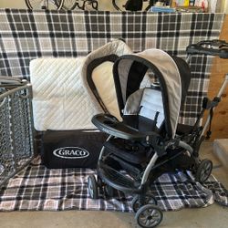 Baby Bundle! Double Stroller, Playpen, Play Area (play Cage? ) 6 Panel