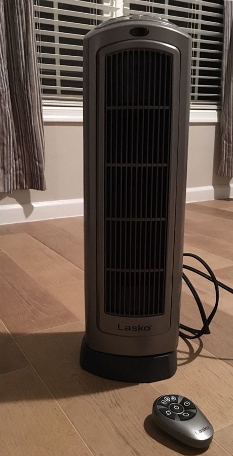 Barely used Lasko heater. Digital temperature with remote control.