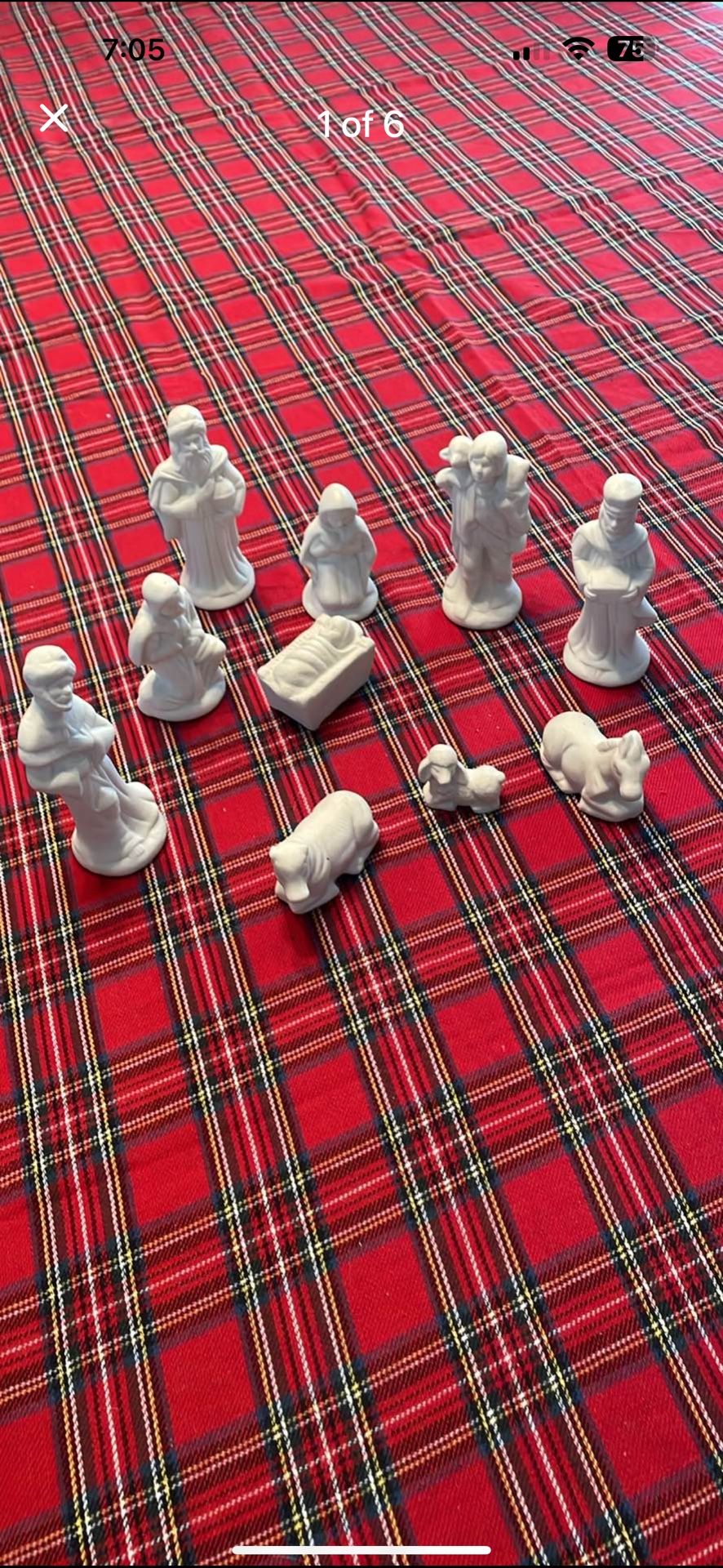 10 pc ceramic Nativity Set.