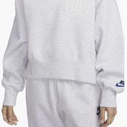 WOMENS NIKE GRAY OVERSIZED CREW NECK SWEATER SIZE SMALL