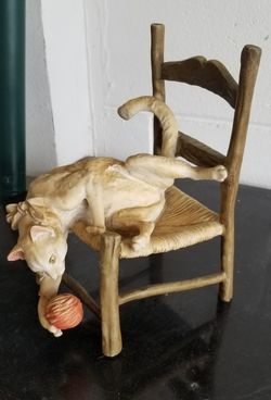 Antique Cat on a Chair
