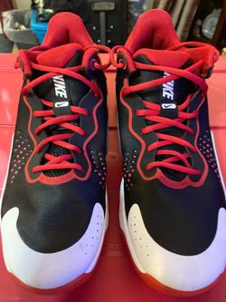 Nike Fly By Mid 3 Basketball Shoes Mens Size 12 Black/White/Gym Red - - $20