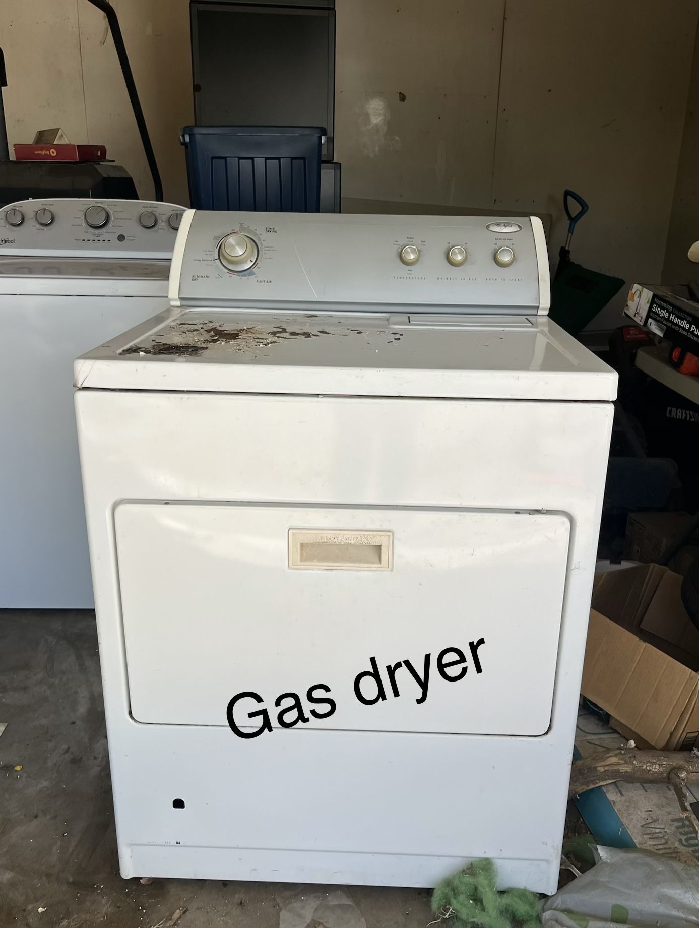 gas dryer and electric washer and dryer