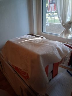 Vintage off-white table cloth