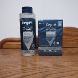 DEGREE MEN BODYWASH AND 4CT BAR SOAP (NEW) 