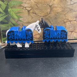 Lego Horse Barding, Ruffled Edge with Dragons on Black Background Pattern $30 Each