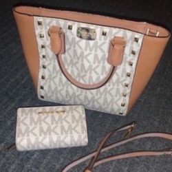 MK MICHAEL KORS PURSE & MATCHING WALLET