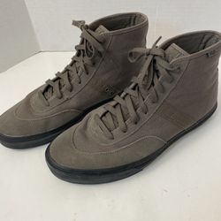 Vans Off The Wall Men’s Sz 13 Gilbert Crockett Taupe Gray Canvas High Top Skateboard Shoes