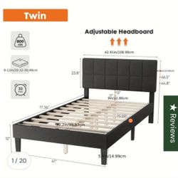 Bed Frame  and Wall Hanging Mirror