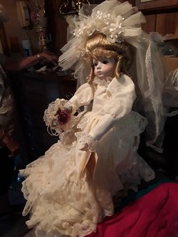 Antique wedding doll