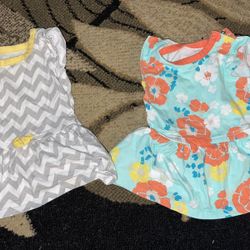 Used good condition baby girl clothes size 0-3months , 9 pcs