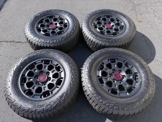 (4) TRD BBS Forged Wheels with Falken Wildpeak A/T 285/65R18 Tires