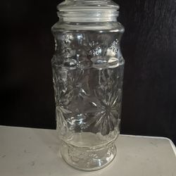 Vintage Anchor Hocking 1980 Mr Peanut Glass Jar