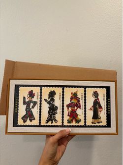 Chinese Shadow Framed Stamp Set
