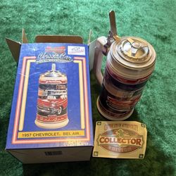 Budweiser Classic Car Series 1957 Chevrolet Bel Air  Beer Stein 90s Vintage