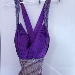 Stunning Purple Sequin Formal Dress, Size small