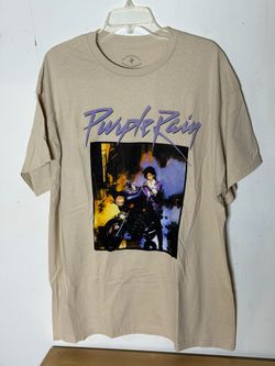 Prince Purple Rain Official Estate Graphic T-Shirt Cream XL