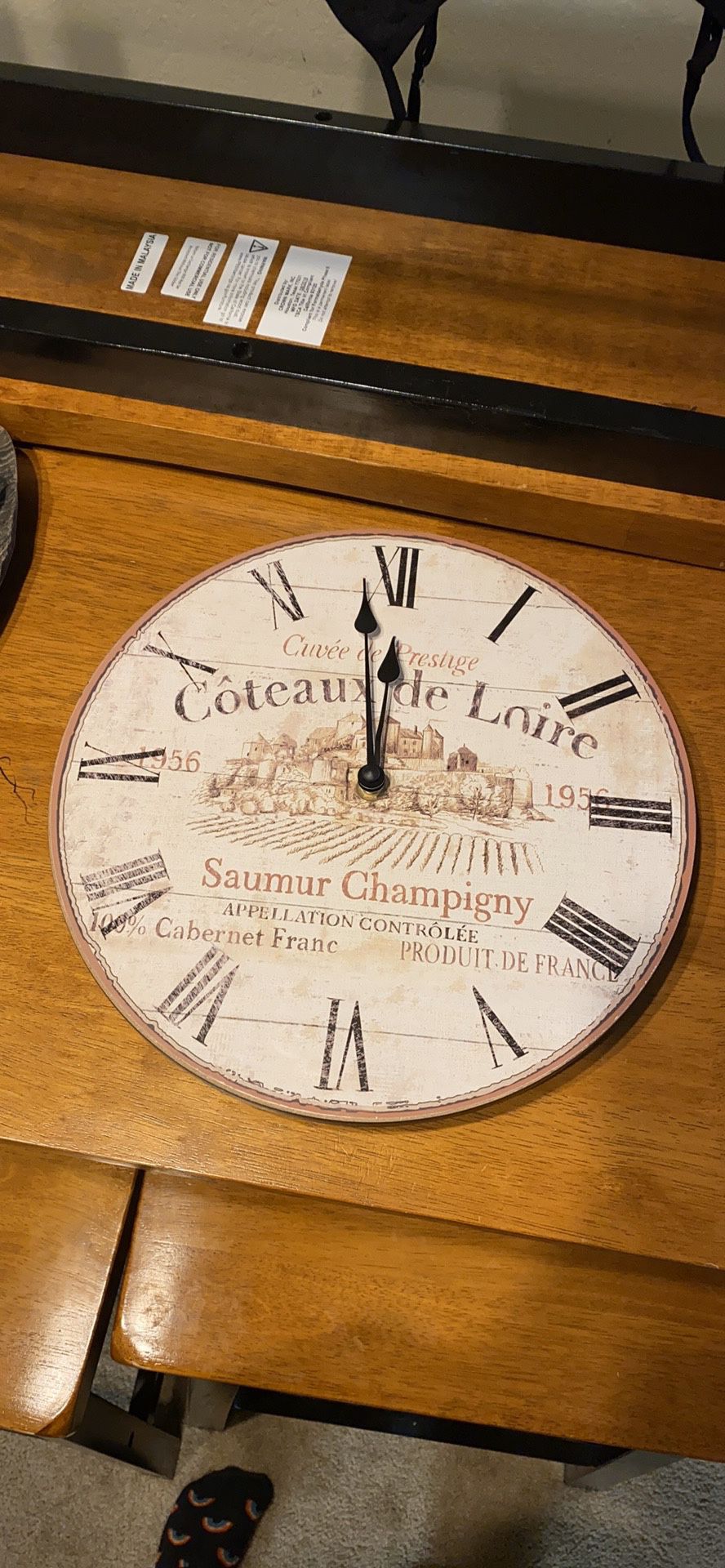 Antique style wood clock