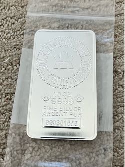 Royal Canadian Mint 10 oz Silver Bar .999