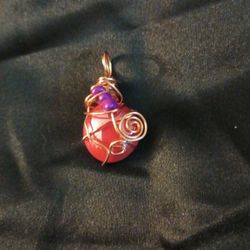 Copper Wire Wrapped Gem