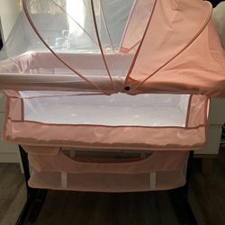 pink bassinet 