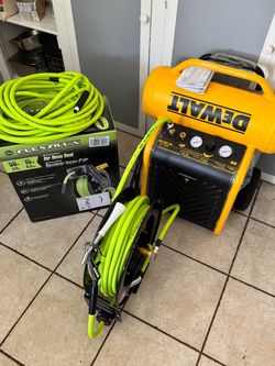 Air compressor and air hose reel