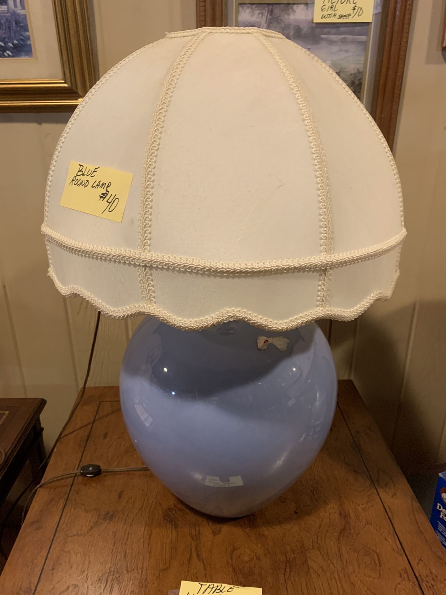 Unusual blue lamp