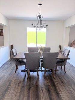 Gray Dining Room Chairs - 6 Set