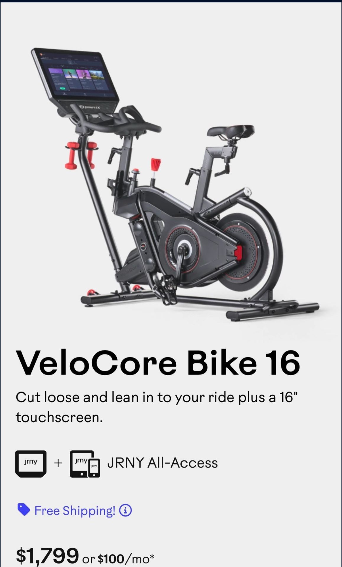 Bowflex VeloCore exercise bike