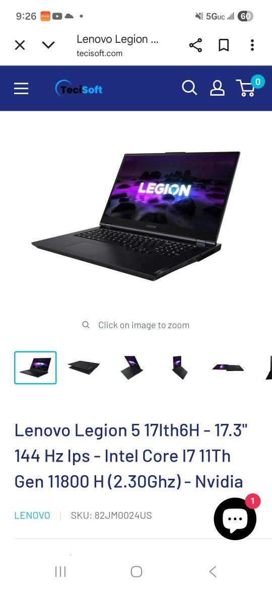 Legion 5 17ith6 Gaming laptop ( Testing Waters Might Keep Depending On Offers)