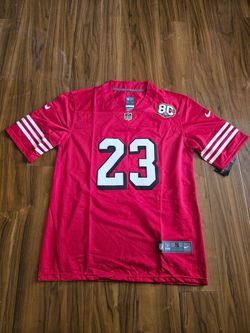 49ers Mens McCaffrey Red Throwbacks $50ea Firm S M L Xl 2x 3x