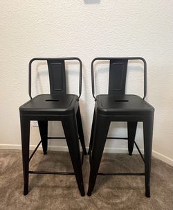 Black Metal Barstools