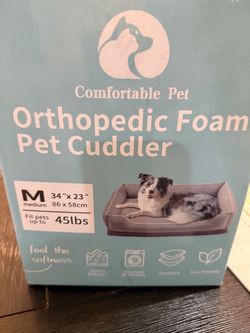 Orthopedic foam dog bed