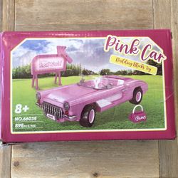 Pink Car Building Blocks Toy 