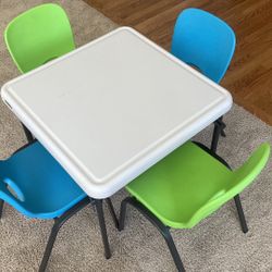 Sold/pending Pickup - Lifetime Kids Folding Table and 4 Chairs